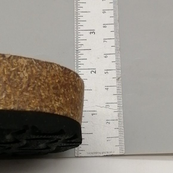 Express Womens Slide Sandal Black Cream Stripe Knot Molded Footbed‎ Flat 10 - Picture 7 of 9